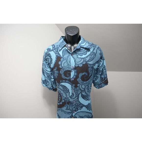 Cubavera Hawaiian Floral Shirt 100% Viscose Relaxed Short Sleeve Mens Sz Large - Picture 1 of 8